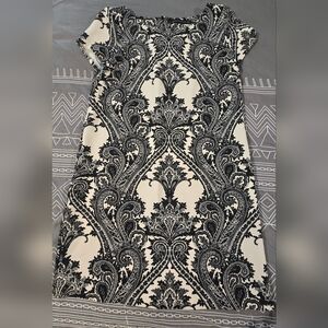 Zara Black And White Paisley Dress Size Small
